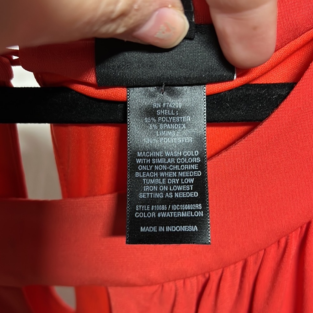Enfocus Studio Sleeveless Halter Top Maxi Dress Orange Womens Size 14 - Picture 10 of 15